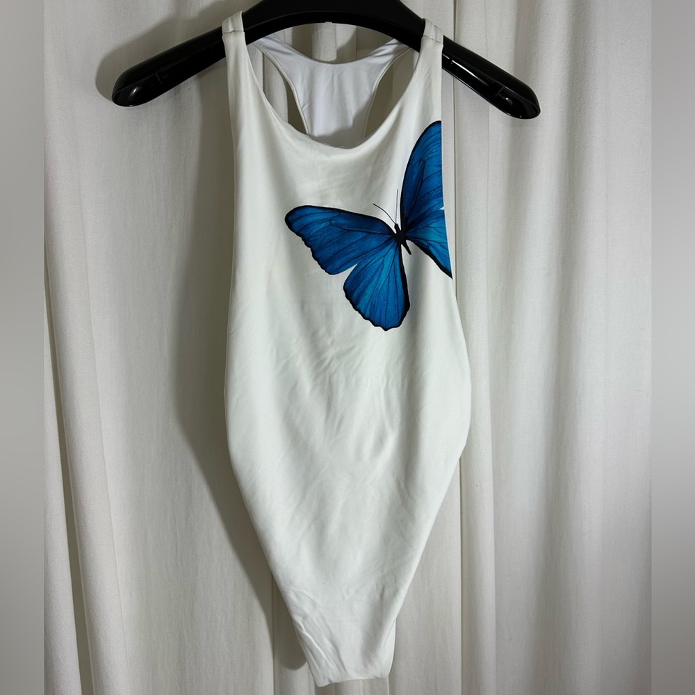 Onia Yvette Butterfly/ White One Piece Limited Edition Swim Suit. Never worn